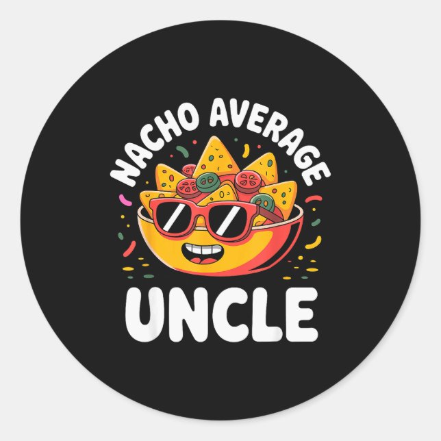 Funny Uncle Design For Uncle Men First Time Uncle  Runder Aufkleber (Vorderseite)