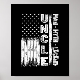 Funny Uncle Man Myth Legend Vintag Men American Poster