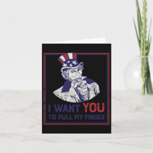 Funny Uncle Sam ich Wollte Sie, meinen Finger zu z Karte