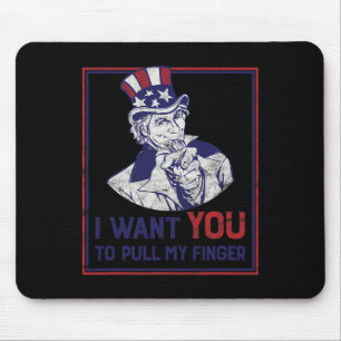 Funny Uncle Sam ich Wollte Sie, meinen Finger zu z Mousepad