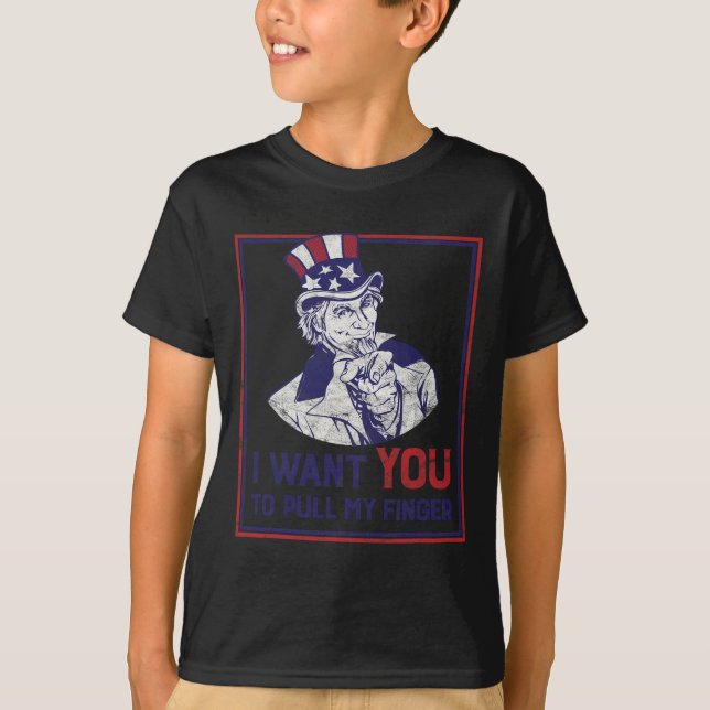 Funny Uncle Sam ich Wollte Sie, meinen Finger zu z T-Shirt (Vorderseite)