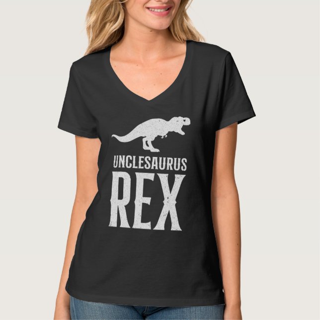 Funny Uncle Unclesaurus T Rex Dinosaur Cool Onkel T-Shirt (Vorderseite)