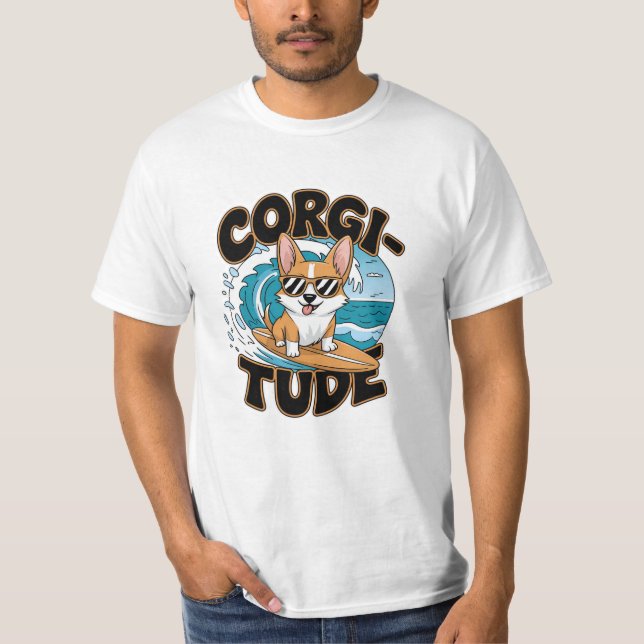 Funny und Adorable Corgi Designs T-Shirt (Vorderseite)