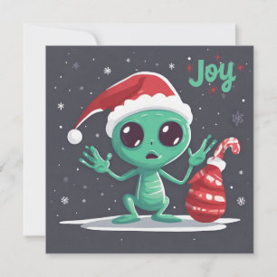 Funny und Beängstigende Weihnachten Grüne Alien