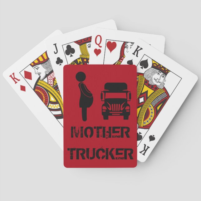 Funny und cool Mother Trucker von Storeman Spielkarten (Rückseite)
