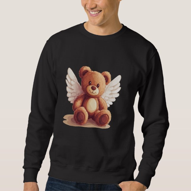 Funny und Cooler Angel Teddy Bear für Himmlische V Sweatshirt (Vorderseite)