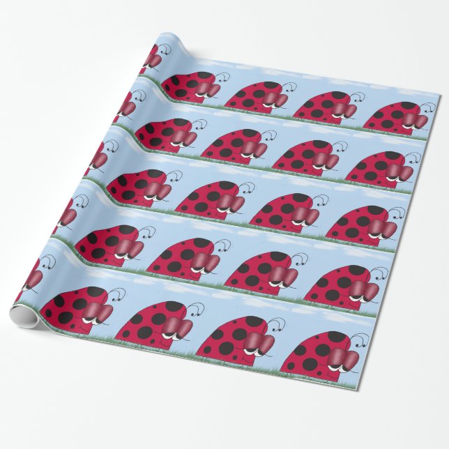 Funny und Euphoric Ladybug Geschenkpapier (Ungerollt)