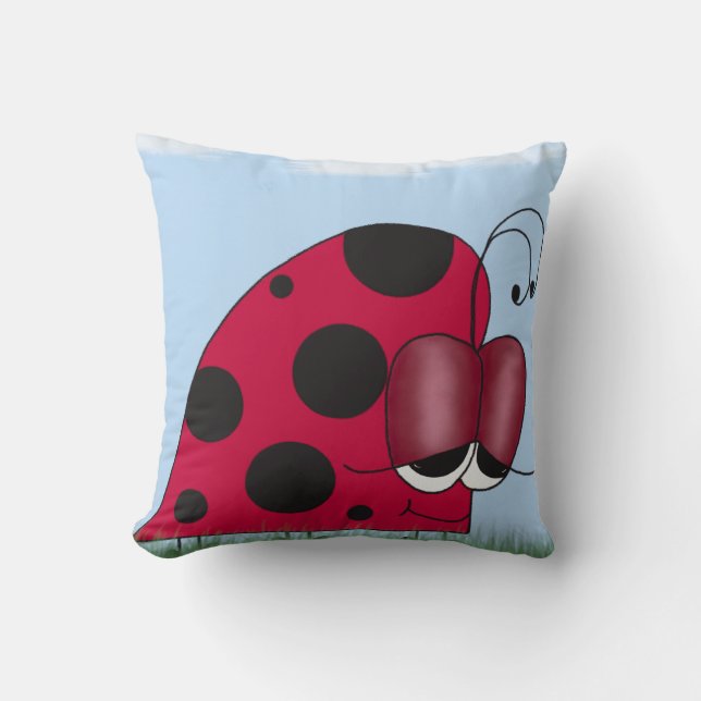 Funny und Euphoric Ladybug Kissen (Vorderseite)
