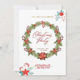 Funny und glücklich Weihnachten Neujahr 2022 Party Einladung