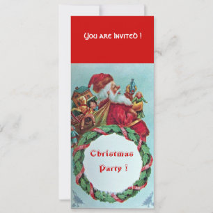 FUNNY UND HUMOROUS SANTA CLAUS VINTAG CROWN EINLADUNG