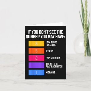 Funny und humorvolle Badminton Memes Shuttle Birdi Karte