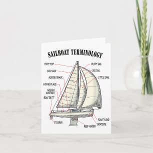 Funny und komplett falsch Sailboat Terminologie Karte
