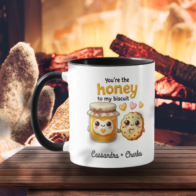 Funny und Niedlich angepasstes "Honig für meinen B Tasse (Funny & Cute Customized "Honey to My Biscuit" Mug)