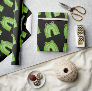 Funny und Niedlich Frosch Rainbow Geschenkpapier