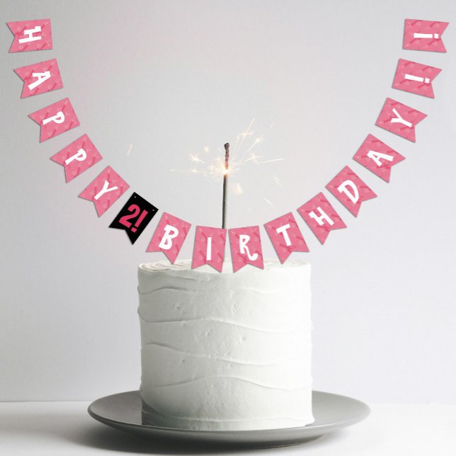 Funny und rosa Halloween Geburtstagsparty Wimpelkette (Funny and pink Halloween themed birthday party Bunting Flags
)