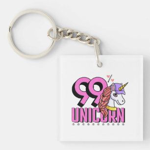 Funny und Süße Tier mit Hut 99% Unicorn Schlüsselanhänger