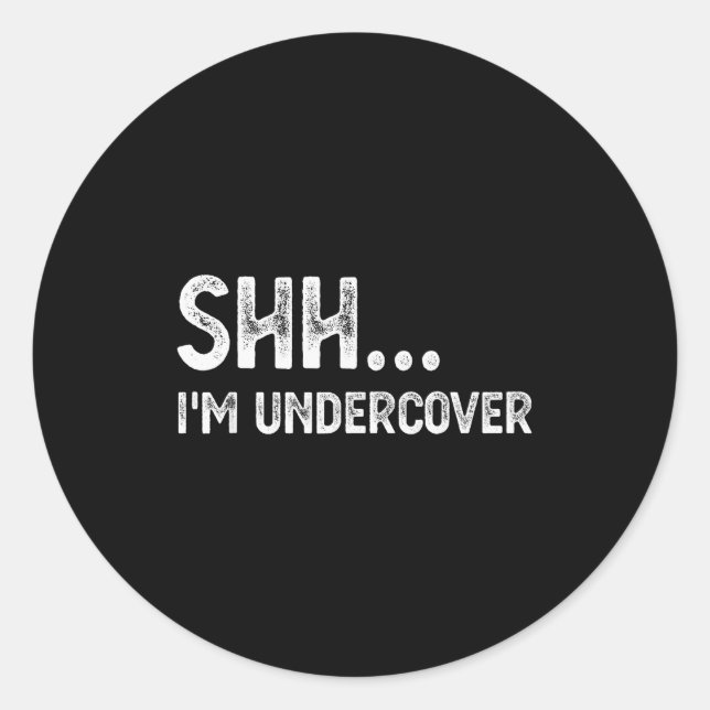 Funny Undercover Cop Easy Costume Lice  Runder Aufkleber (Vorderseite)