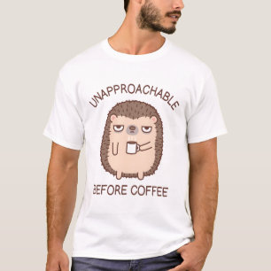 Funny unerreichbar vor Kaffee Igel Doodle T-Shirt