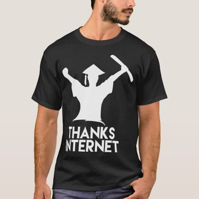 Funny Uni Master Bachelor Degree Party Danke T-Shirt (Vorderseite)
