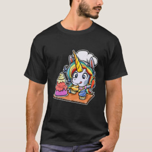 Funny Unicorn Backkuchen Backwaren Baker Kuchen Ba T-Shirt