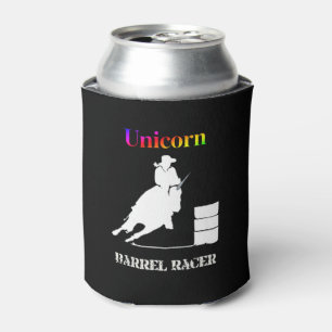 Funny Unicorn Barrel Racer Dosenkühler