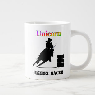 Funny Unicorn Barrel Racer Jumbo-Tasse