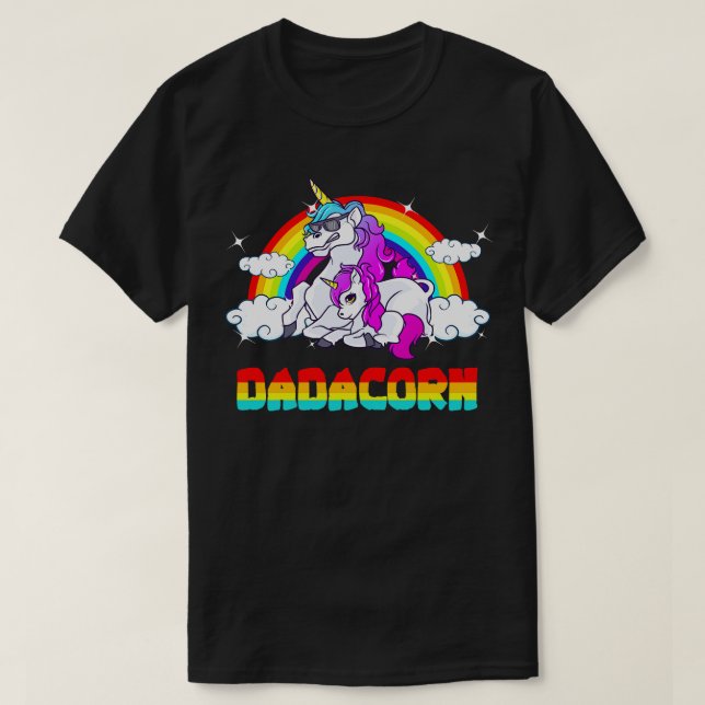 Funny Unicorn Bester Vater Fathers Day Geschenk T-Shirt (Design vorne)