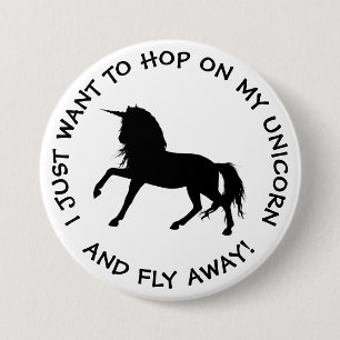 Funny Unicorn Button
