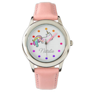 Funny unicorn cat - Name watch Armbanduhr