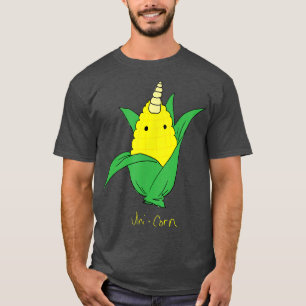 Funny Unicorn , Corn Cob Vegetarian Geek, Zany Bra T-Shirt