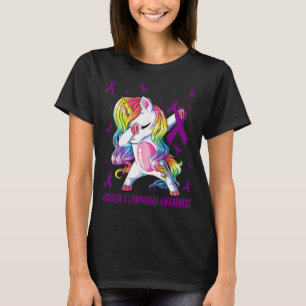 Funny Unicorn Dabbing hodgkin's lymphoma Bewusstse T-Shirt