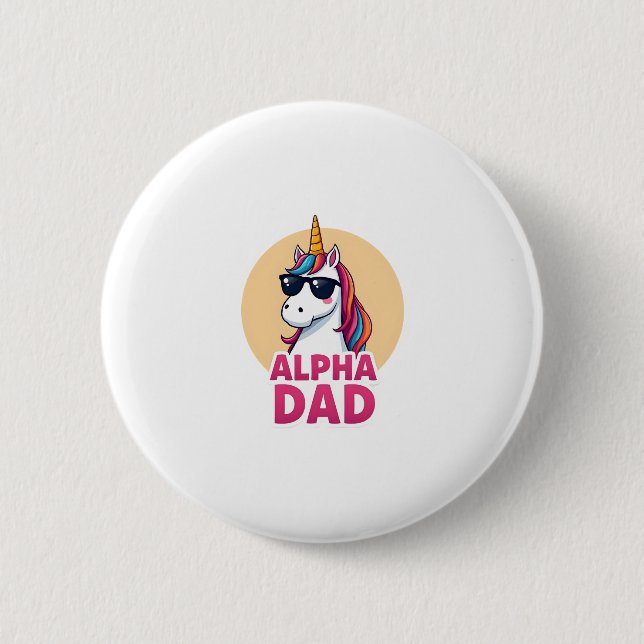 Funny Unicorn Dad Laufey Men Father's Day Christma Button (Vorderseite)