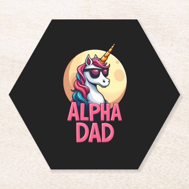 Funny Unicorn Dad Laufey Men Father's Day Christma Untersetzer (Vorderseite)
