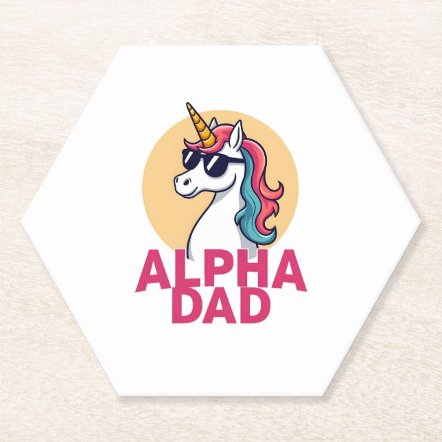 Funny Unicorn Dad Laufey Men Father's Day Christma Untersetzer (Vorderseite)