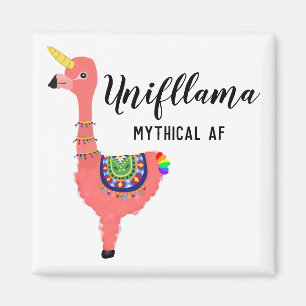 Funny Unicorn Flamingo Llama Inspirierend Unifllam Magnet