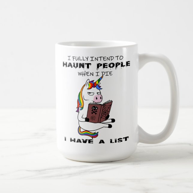 FUNNY UNICORN GIFT, Rainbow Unicorn, Niedliches Ei Kaffeetasse (Rechts)