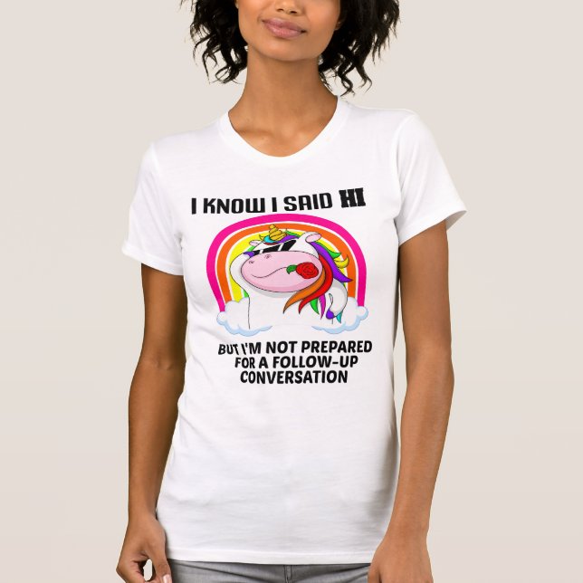 FUNNY UNICORN Hi T - Shirt (Vorderseite)