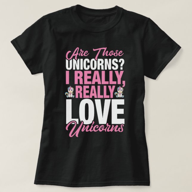 Funny Unicorn Lover I Echt Liebe Einhorn T-Shirt (Design vorne)