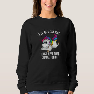 Funny Unicorn Lover Niedlich Drama Königin Mädchen Sweatshirt
