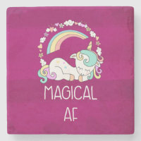 Funny Unicorn Magical AF mit Girly Decoration