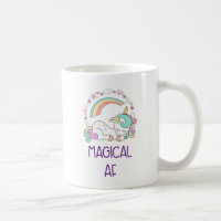Funny Unicorn Magical AF mit Girly Decoration