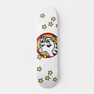 FUNNY UNICORN MIT RAINBOW GRAPHIC SKATEBOARD