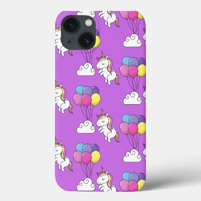 Funny Unicorn Muster Magic Horse Case-Mate iPhone Hülle (Rückseite)