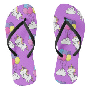 Funny Unicorn Muster Magic Horse Flip Flops