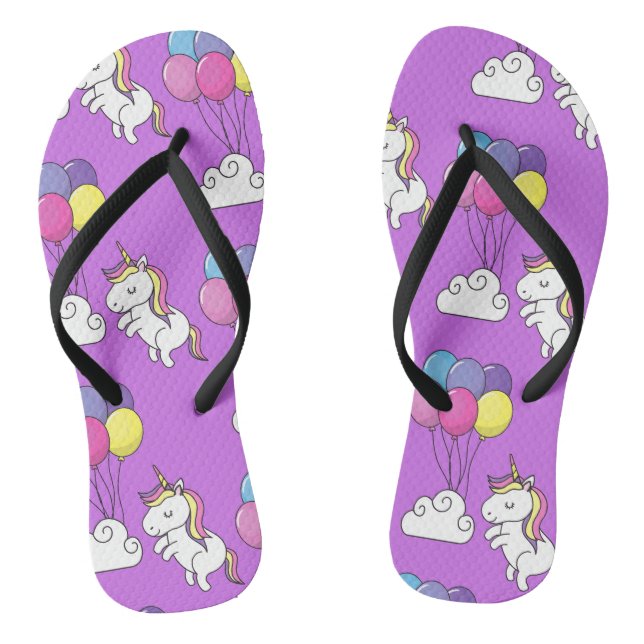 Funny Unicorn Muster Magic Horse Flip Flops (Fußbett)