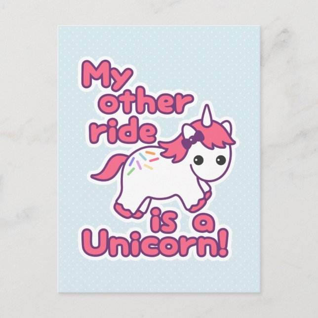 Funny Unicorn Postkarte (Vorderseite)