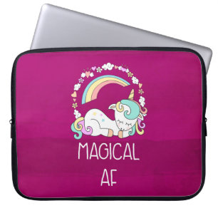 Funny Unicorn Sprichwort Magical AF Laptopschutzhülle