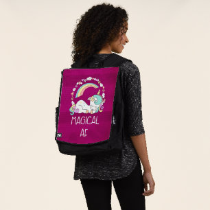 Funny Unicorn Sprichwort Magical AF Rucksack