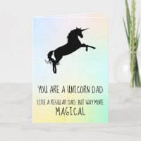 Funny Unicorn Stepfather Vatertagskarte