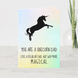 Funny Unicorn Stepfather Vatertagskarte Karte